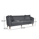 Contemporary 3 Seater Sofa With Plush Accents