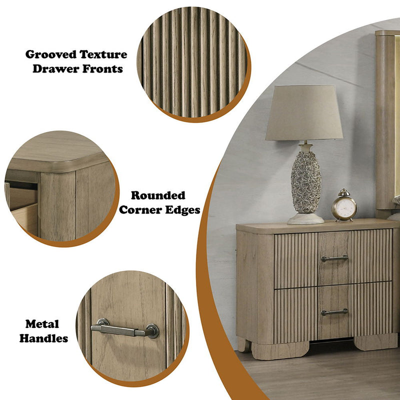 Lakkari - Nightstand - Antique Oak