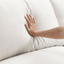 Modern Sectional Sofa With Throw Pillows, Cloud L Shaped Couch Set With Wide 4 Seat Comfy Couch Set With Movable Ottoman