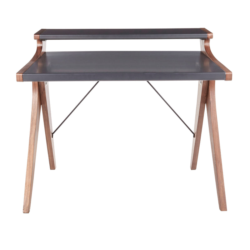 Archer - Contemporary Desk - Walnut / Gray