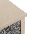 2 Door Carved Storage Cabinet With Adjustable Shelf, Accent Furniture