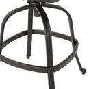 Outdoor Cast Aluminum Swivel Bar Stool With Scrolled Arms - Bronze