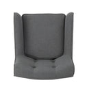 Modern Arm Chair With Tufted Back And Wooden Legs