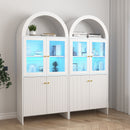 Modern Tech Inspired Dome Cabinet With LED Lighting