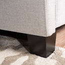 Twilight Fully Upholstered Fabric Wingback Queen Bed - Ivory