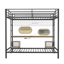 Ethan - Bunk Bed With Desk, Charging Station, Storage Shelves