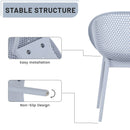 2 Piece Durable Single Chair With Mesh Hollow Out Design