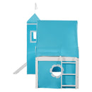 Loft Bed With Slide Tent And Tower Fun Playhouse Design