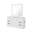 Elisa - Vanity Set With Stool And LED Bulbs