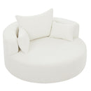 360° Swivel Chair Accent Barrel Chair With Removable Pillows