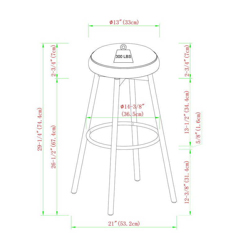 Modern Glam Upholstered Faux Velvet Bar Stool