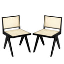 Chandigarh Dining Room Chairs With Natural Rattan (Set of 2)