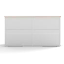 Large Dog Crate, Water Resistant Indoor Pets Furniture Double Dog Crates - Brown White