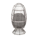 Patio Swivel Basket Egg Chair With Cushion