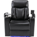 Premium Power Recliner & Storage Arms, Cupholders, Swivel Tray Table And Cell Phone Stand - Black