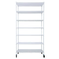 7 Tier Metal Shelf Wire Shelving Unit, 2450Lbs Heavy Duty Adjustable Storage Rack With Wheels & Shelf Liners For Closet Kitchen Garage Basement Commercial Shelving