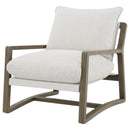 Geneva - Boucle Upholstered Wood Arm Accent Chair - Sand