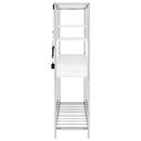 Figueroa - 5-Shelf Wine Storage Bar Cabinet - White High Gloss