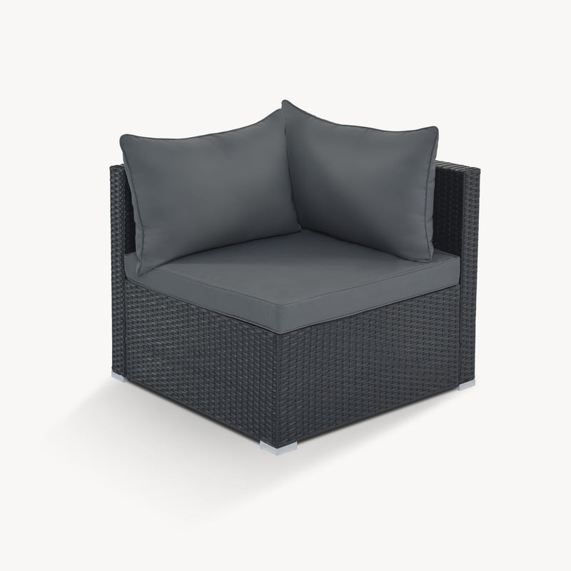 8 Pieces Outdoor Patio Furniture Conversation Wicker Sofa Set