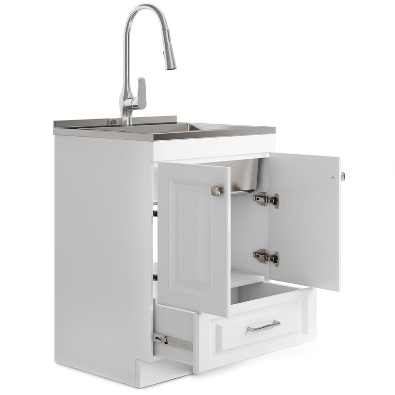 Lawrence - Laundry Cabinet With Faucet And Stainless Steel Sink