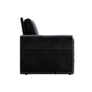 3 In 1 Convertible Sleeper Sofa With Nailhead Trim & Rolled Arm