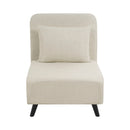 3 In 1 Foldable Linen Chaise Lounge With Adjustable Backrest