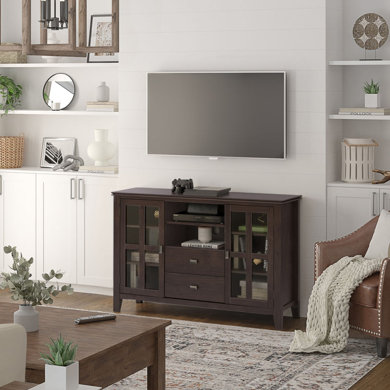 Artisan - Tall TV Media Stand - Dark Chestnut Brown