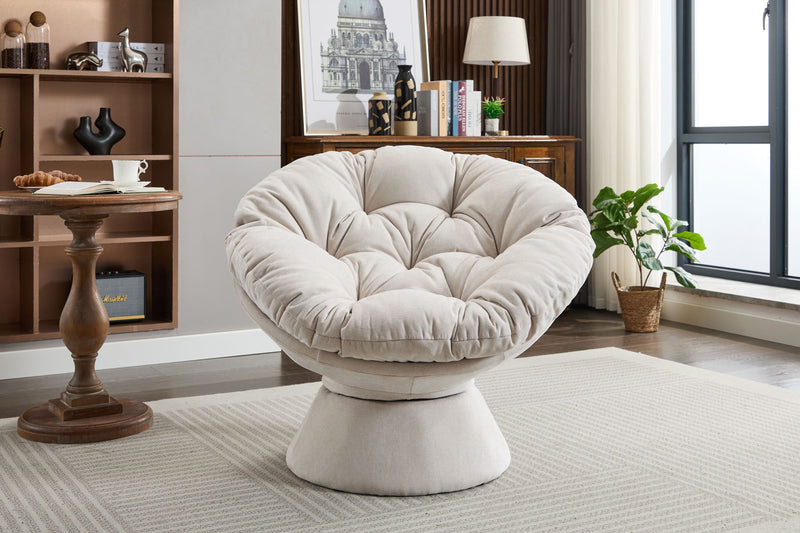 Oversized Swivel Accent Chair, 360 Swivel Barrel Chair, Papasan Chair For Living Room Bedroom