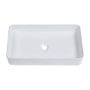Modern Ceramic Rectangular Bathroom Vessel Sink With European Design