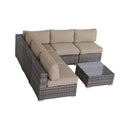 Seating Set With Cushions Handcrafted Wicker Design