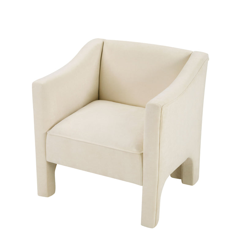 Barrel Accent Chair With Enclosed Arms