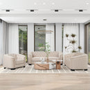 Upholstered 3 Piece Sofa Set With Legs