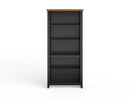 Essex - High 5 Shelf Bookcase - Black, Whiskey