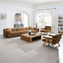 Zoey - Accent Chair - Chocolate Suede & Oak