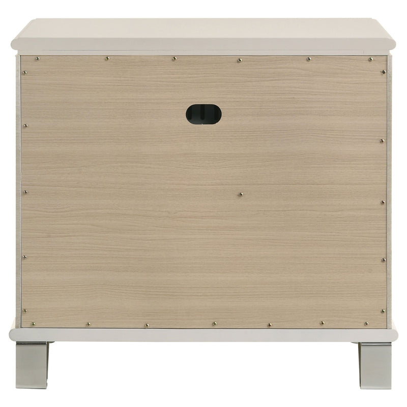 Olivia - 2-Drawer Nightstand Bedside Table - Pearl White