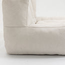 Modern Indoor Fluffy Bean Bag Chair With Memory Foam And Ottoman, Super Soft