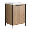Modern Freestanding Bathroom Vanity With Resin Sink & Soft Close Cabinet Doors
