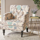 Vitality - Club Chair With Button Tufted Diamond Stitching And Turned Legs