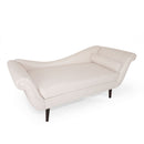 Auroral - Velvet Upholstered Chaise Lounge With Scrolled Arms And Tapered Legs