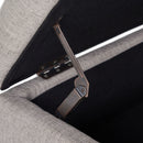 Dean - Fabric Storage Wide Tufted Rectangle Ottoman - Gray