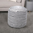River - Handcrafted Cylindrical Pouf Water Resistant Fabric