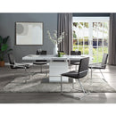Zlatan - Side Chair (Set of 2) - Gray Velvet & Chrome