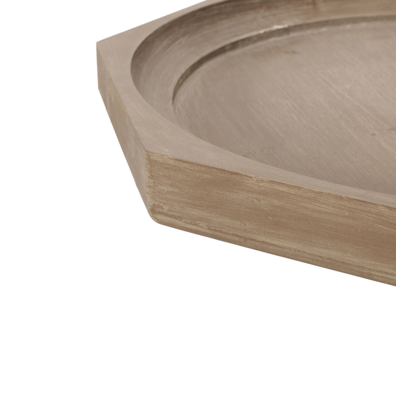 French Country Accent Table With Spider Leg Design - Natural / White