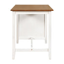 5 Pieces Counter Height Rustic Farmhouse Dining Room Wooden Bar Table Set With 2 Stools And 2 Chairs