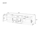 Modern Minimalist TV Stand, Entertainment Center Media Console Cabinet With Adjustable Shelves For Living Room