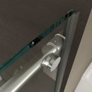 Frameless Shower Door, Sliding Shower Door, With Premium Thick Tempered Glass Shower Enclosure, Double Side Easy Clean Coat, Finished With Buffer - Chrome