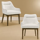 Kasha - Side Chair (Set of 2) - Chenille / Vintage Oak