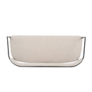 Modern Upholstered Loveseat Settee With Iron Frame