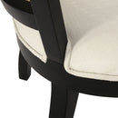 Elegant Dining Chair With Cane Web Backrests And Velvet Upholstery