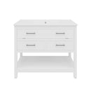 Bathroom Vanity With Ceramic Sink, Tip Out Tray & 2 Full Extension Drawers